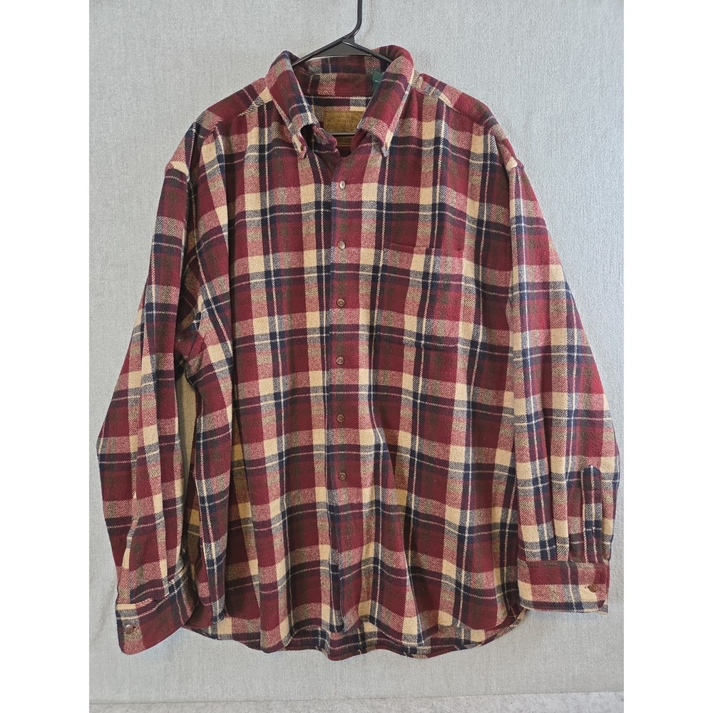 GH Bass & Co Wool Shirt Shacket Mens XL Retro Gorpcore Outdoor Plaid Heavyweight